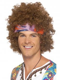 Paruka Hippie afro se sátkem