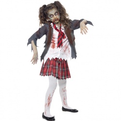 Dětský kostým zombie školačky