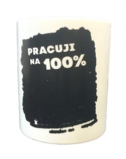 Dárkový hrnek - Pracuji na 100%