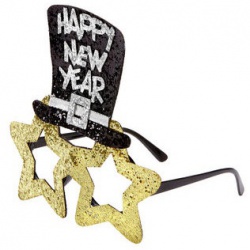 Brýle šťastný Nový rok - zlaté 